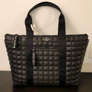 Kate Spade Camden XL Quilted Tote Bag KH405 – Black Designer Purse – NWT $429